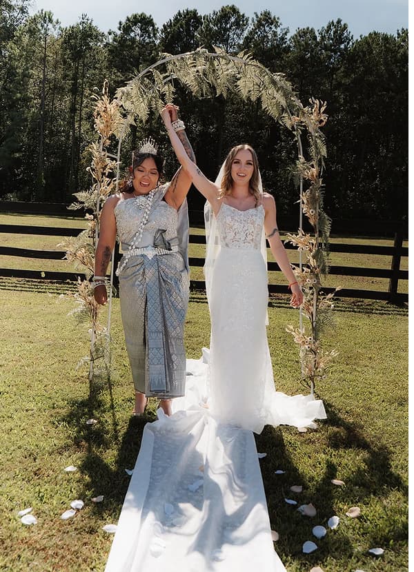 LGBTQ+ Khmer wedding couple