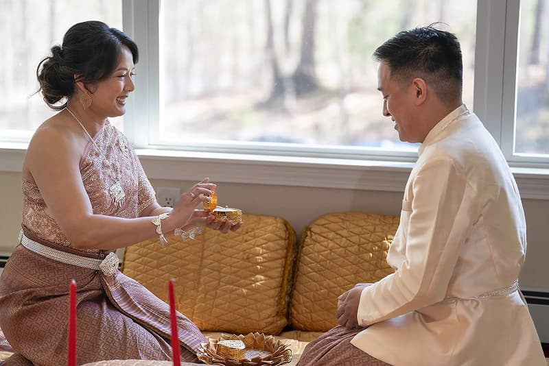Khmer wedding ring ceremony